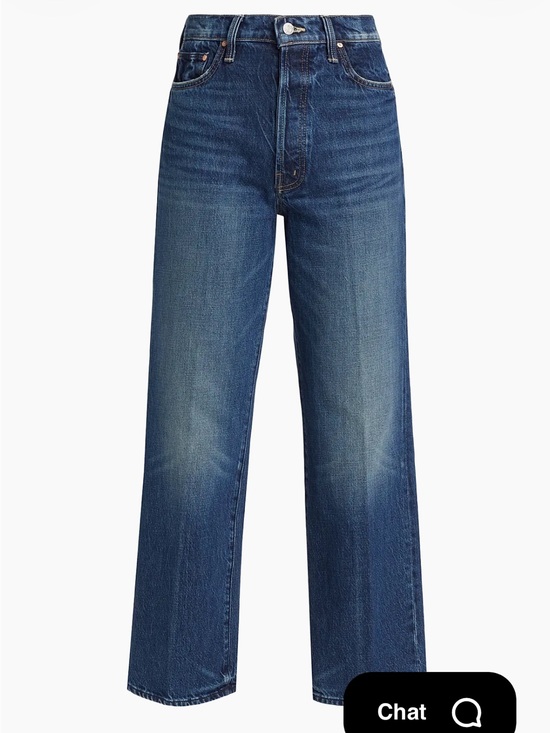 MOTHER Denim - MOTHER Blue Wide-Leg Cropped Jeans